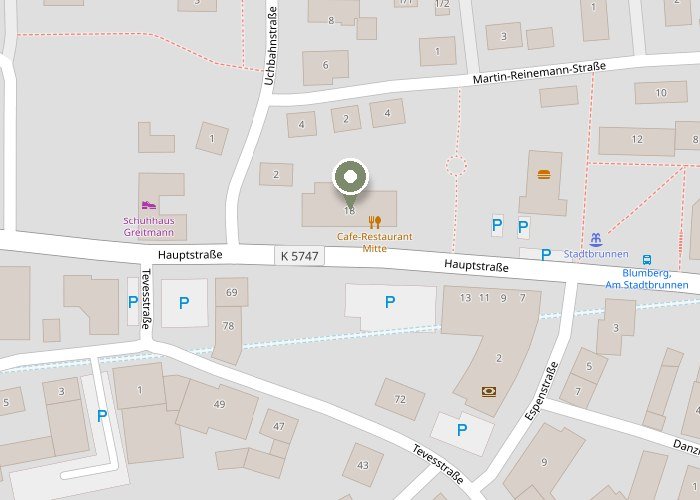 Karte: Zahnarztpraxis Dr. Jiang, Hauptstr. 18, 78176 Blumberg